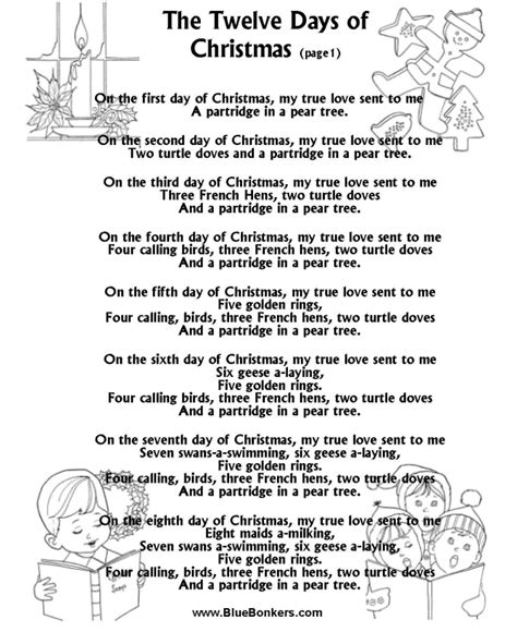 Twelve Days Of Christmas Lyrics. . The andrews sisters twelve days of christmas lyrics